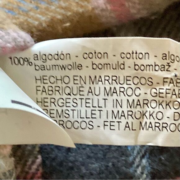 NEW Zara Oversized Plaid Shacket Overshirt Flannel Jacket Tan Pink Gray Size XL - Picture 15 of 16